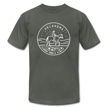 Oklahoma T-Shirt - State Design Unisex Oklahoma T Shirt - asphalt