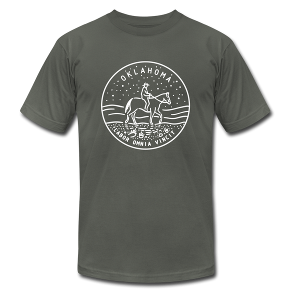 Oklahoma T-Shirt - State Design Unisex Oklahoma T Shirt - asphalt