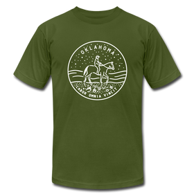 Oklahoma T-Shirt - State Design Unisex Oklahoma T Shirt - olive