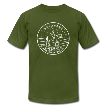 Oklahoma T-Shirt - State Design Unisex Oklahoma T Shirt - olive