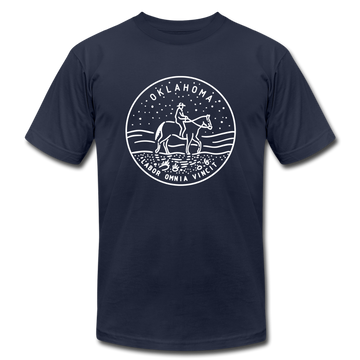 Oklahoma T-Shirt - State Design Unisex Oklahoma T Shirt - navy