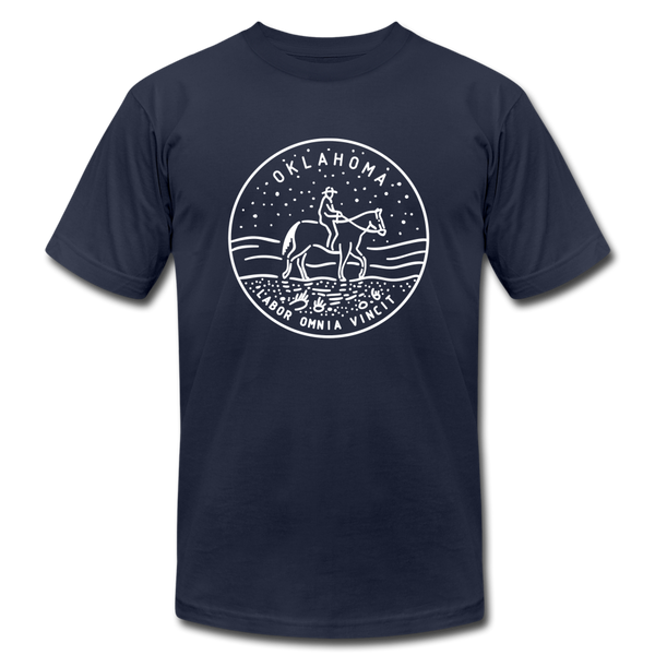 Oklahoma T-Shirt - State Design Unisex Oklahoma T Shirt - navy