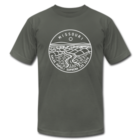 Missouri T-Shirt - State Design Unisex Missouri T Shirt - asphalt