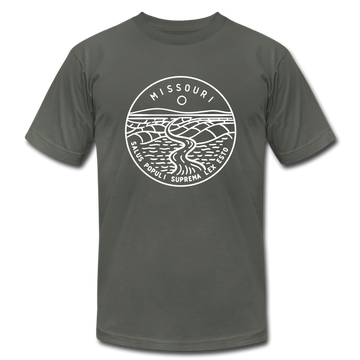 Missouri T-Shirt - State Design Unisex Missouri T Shirt - asphalt