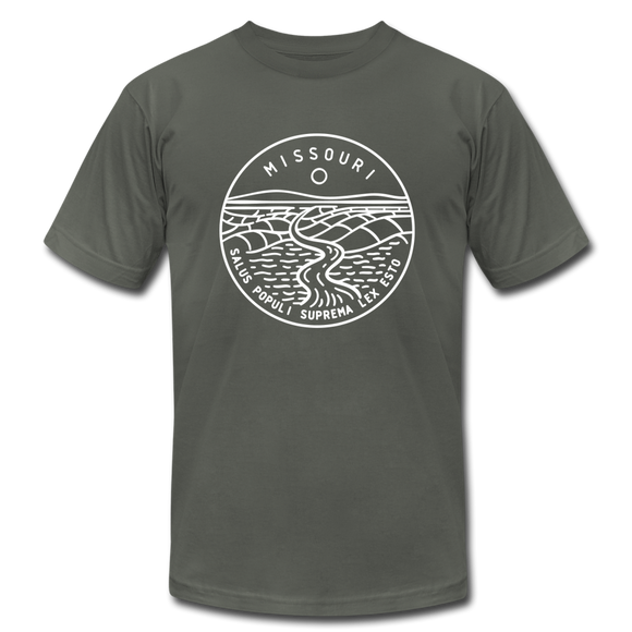 Missouri T-Shirt - State Design Unisex Missouri T Shirt - asphalt