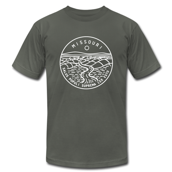 Missouri T-Shirt - State Design Unisex Missouri T Shirt - asphalt