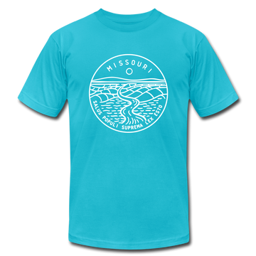 Missouri T-Shirt - State Design Unisex Missouri T Shirt - turquoise