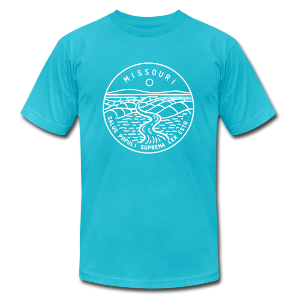 Missouri T-Shirt - State Design Unisex Missouri T Shirt - turquoise