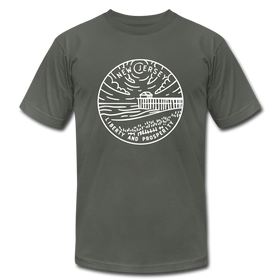 New Jersey T-Shirt - State Design Unisex New Jersey T Shirt - asphalt