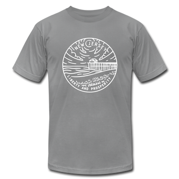 New Jersey T-Shirt - State Design Unisex New Jersey T Shirt - slate