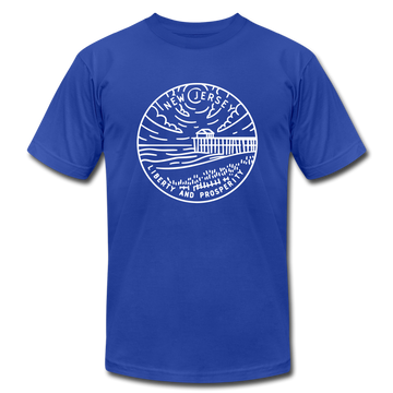 New Jersey T-Shirt - State Design Unisex New Jersey T Shirt - royal blue