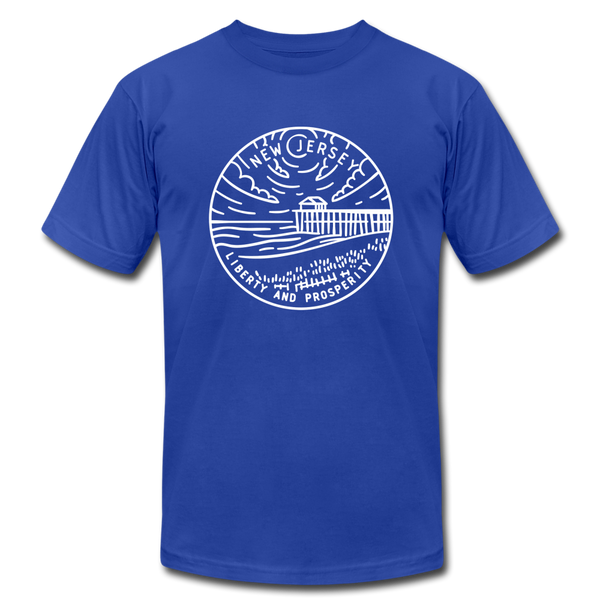 New Jersey T-Shirt - State Design Unisex New Jersey T Shirt - royal blue