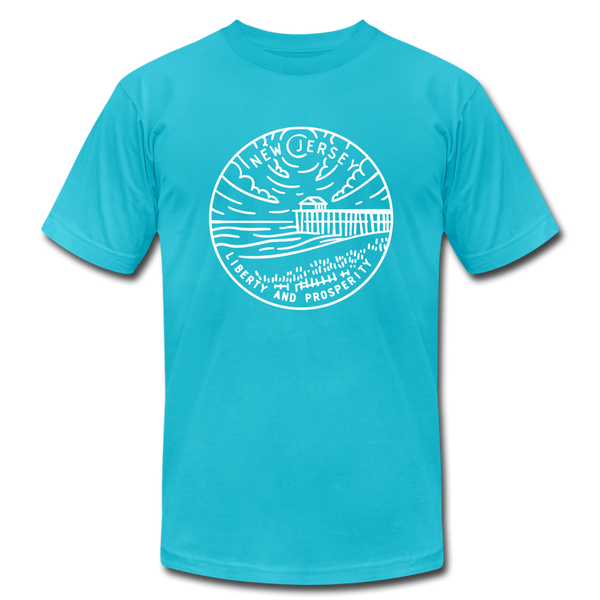 New Jersey T-Shirt - State Design Unisex New Jersey T Shirt - turquoise
