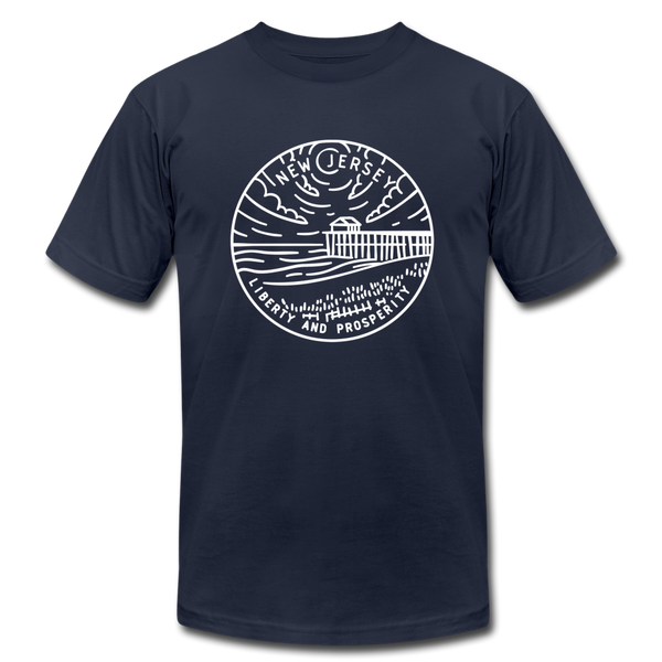 New Jersey T-Shirt - State Design Unisex New Jersey T Shirt - navy