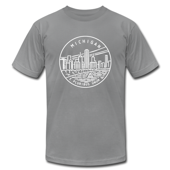 Michigan T-Shirt - State Design Unisex Michigan T Shirt - slate