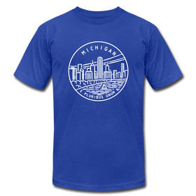 Michigan T-Shirt - State Design Unisex Michigan T Shirt - royal blue