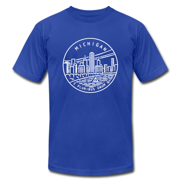 Michigan T-Shirt - State Design Unisex Michigan T Shirt - royal blue