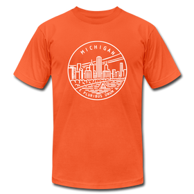 Michigan T-Shirt - State Design Unisex Michigan T Shirt - orange