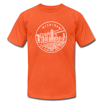 Michigan T-Shirt - State Design Unisex Michigan T Shirt - orange