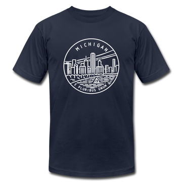 Michigan T-Shirt - State Design Unisex Michigan T Shirt - navy