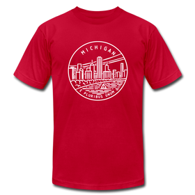 Michigan T-Shirt - State Design Unisex Michigan T Shirt - red