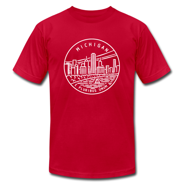 Michigan T-Shirt - State Design Unisex Michigan T Shirt - red