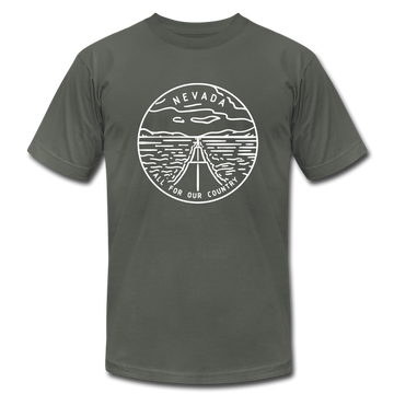 Nevada T-Shirt - State Design Unisex Nevada T Shirt - asphalt