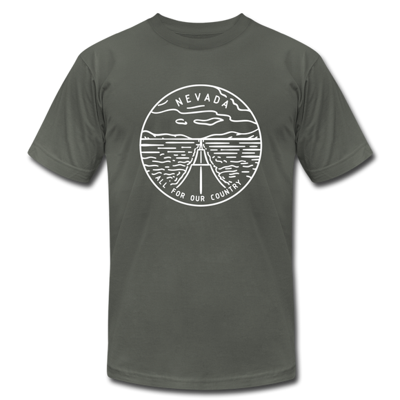 Nevada T-Shirt - State Design Unisex Nevada T Shirt - asphalt
