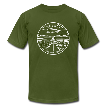 Nevada T-Shirt - State Design Unisex Nevada T Shirt - olive