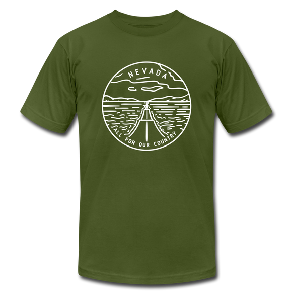 Nevada T-Shirt - State Design Unisex Nevada T Shirt - olive