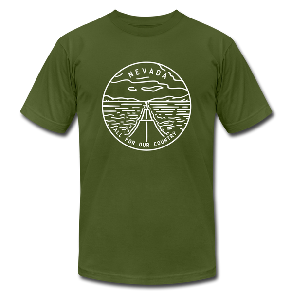 Nevada T-Shirt - State Design Unisex Nevada T Shirt - olive