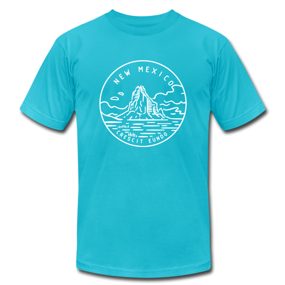 New Mexico T-Shirt - State Design Unisex New Mexico T Shirt - turquoise