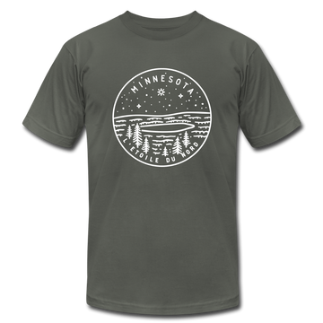 Minnesota T-Shirt - State Design Unisex Minnesota T Shirt - asphalt
