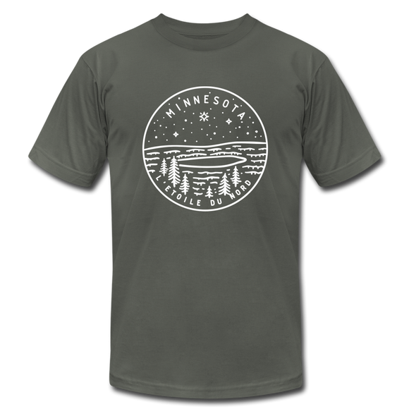 Minnesota T-Shirt - State Design Unisex Minnesota T Shirt - asphalt