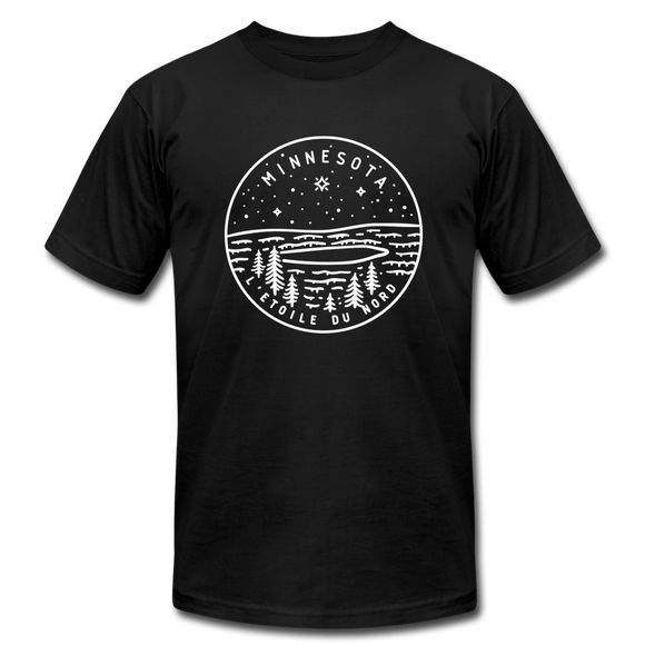 Minnesota T-Shirt - State Design Unisex Minnesota T Shirt - black