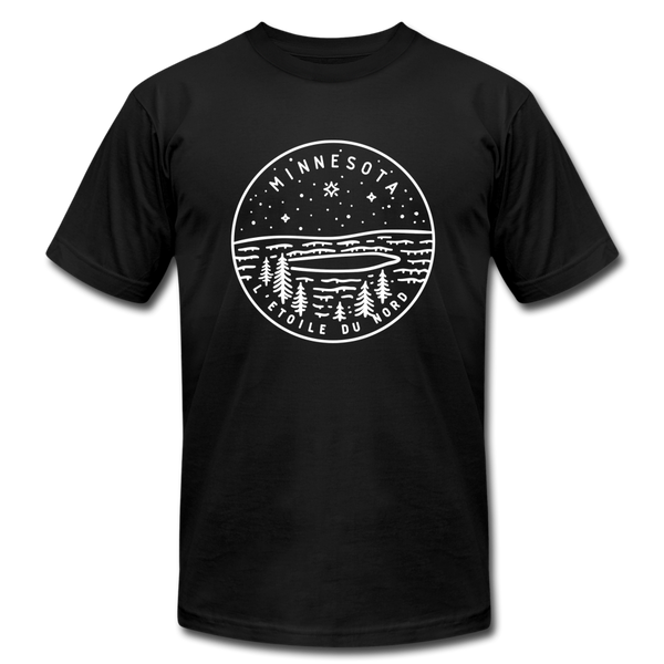Minnesota T-Shirt - State Design Unisex Minnesota T Shirt - black