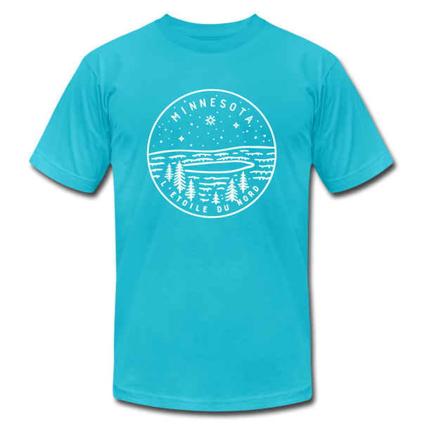 Minnesota T-Shirt - State Design Unisex Minnesota T Shirt - turquoise