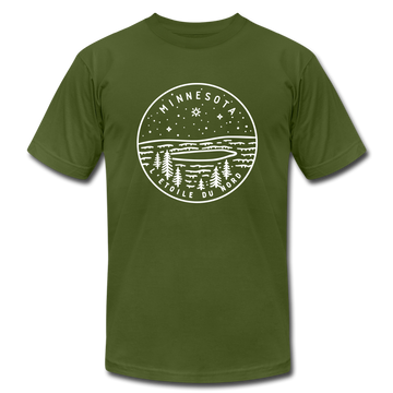 Minnesota T-Shirt - State Design Unisex Minnesota T Shirt - olive