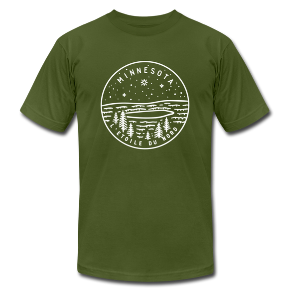 Minnesota T-Shirt - State Design Unisex Minnesota T Shirt - olive