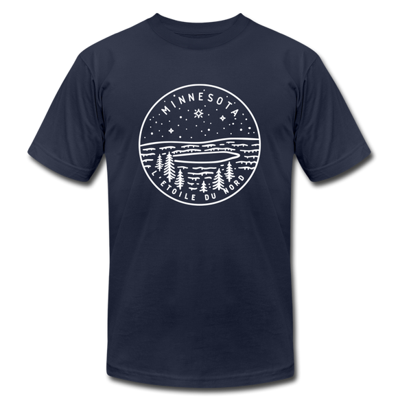 Minnesota T-Shirt - State Design Unisex Minnesota T Shirt - navy
