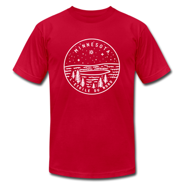 Minnesota T-Shirt - State Design Unisex Minnesota T Shirt - red