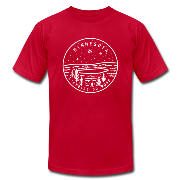 Minnesota T-Shirt - State Design Unisex Minnesota T Shirt - red