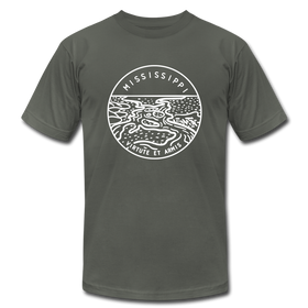 Mississippi T-Shirt - State Design Unisex Mississippi T Shirt - asphalt