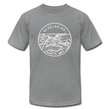 Mississippi T-Shirt - State Design Unisex Mississippi T Shirt - slate