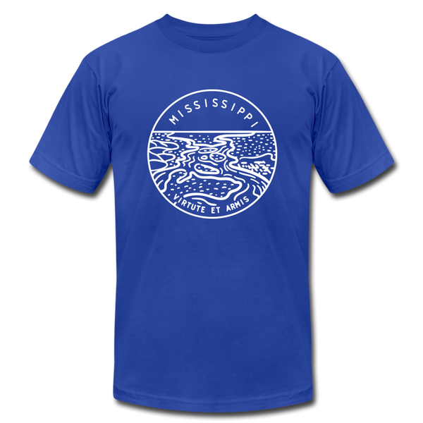 Mississippi T-Shirt - State Design Unisex Mississippi T Shirt - royal blue