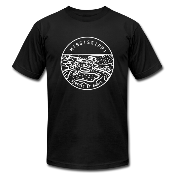 Mississippi T-Shirt - State Design Unisex Mississippi T Shirt - black