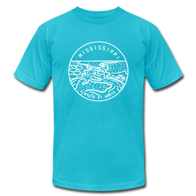 Mississippi T-Shirt - State Design Unisex Mississippi T Shirt - turquoise