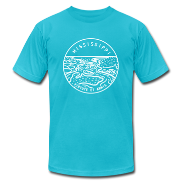 Mississippi T-Shirt - State Design Unisex Mississippi T Shirt - turquoise