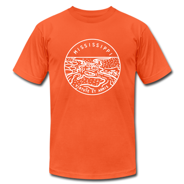 Mississippi T-Shirt - State Design Unisex Mississippi T Shirt - orange