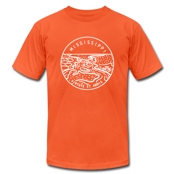 Mississippi T-Shirt - State Design Unisex Mississippi T Shirt - orange